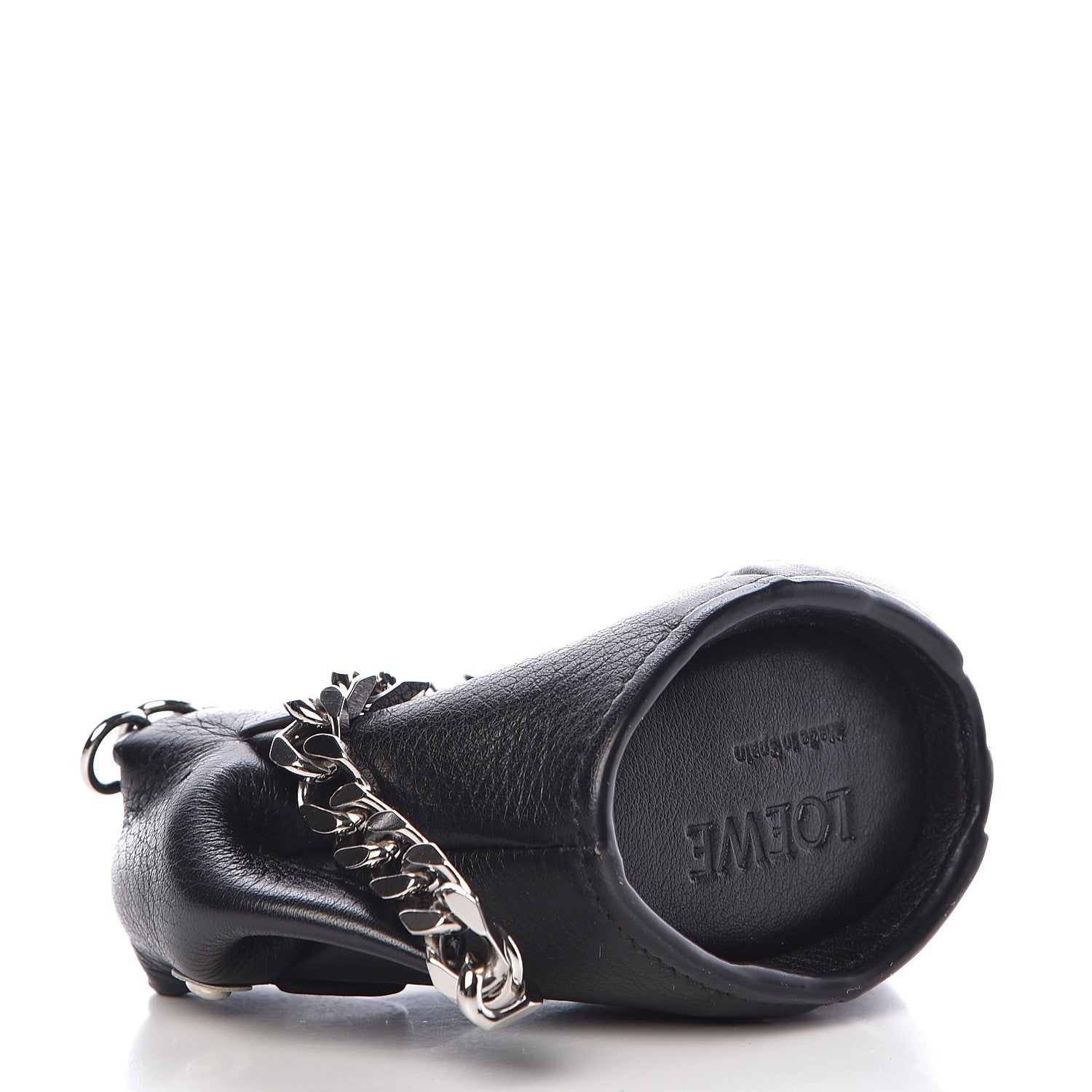 Loewe Calfskin Mini Punk Elephant Coin Purse Bag Charm Black