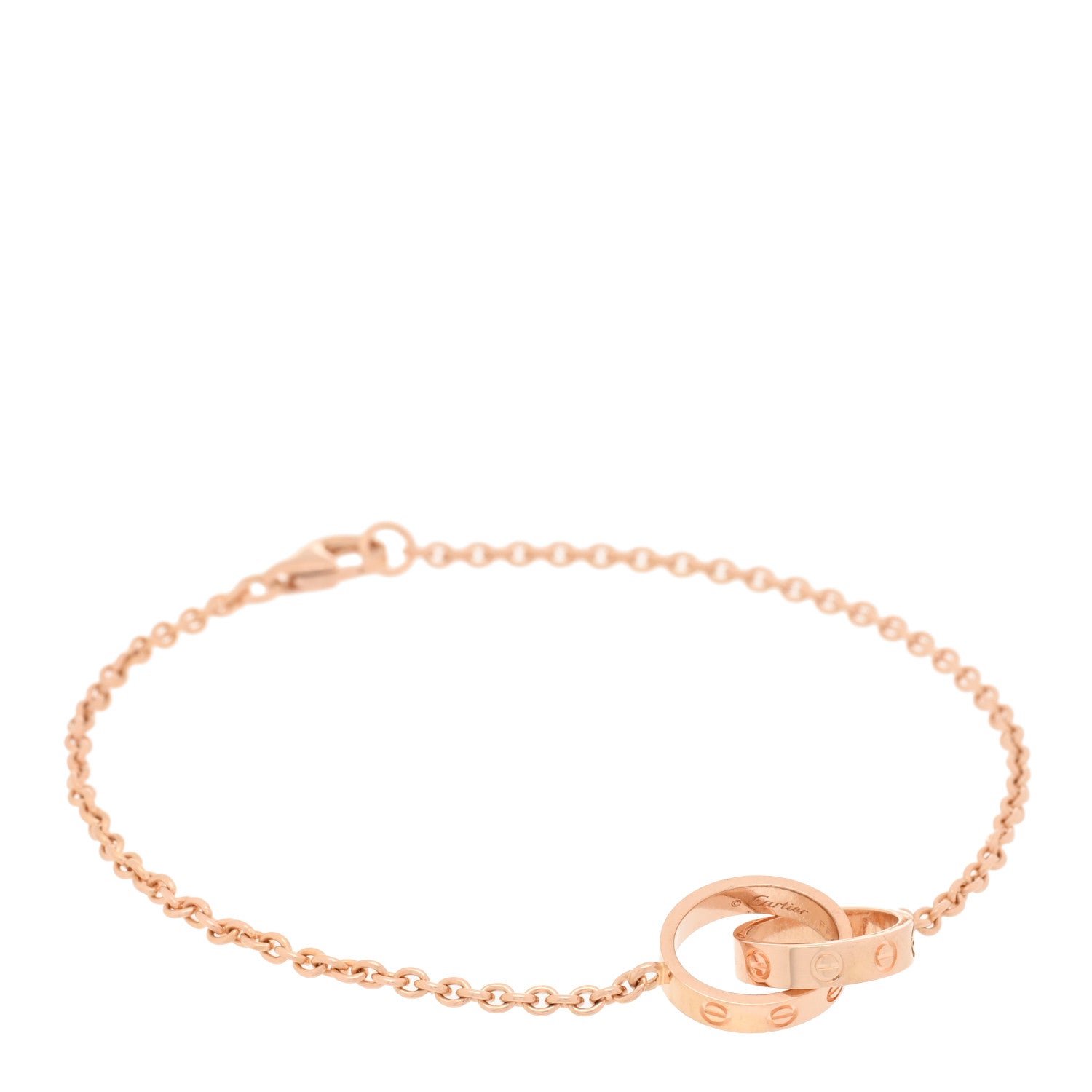 Cartier 18K Pink Gold Interlocking LOVE Bracelet 1 of 3