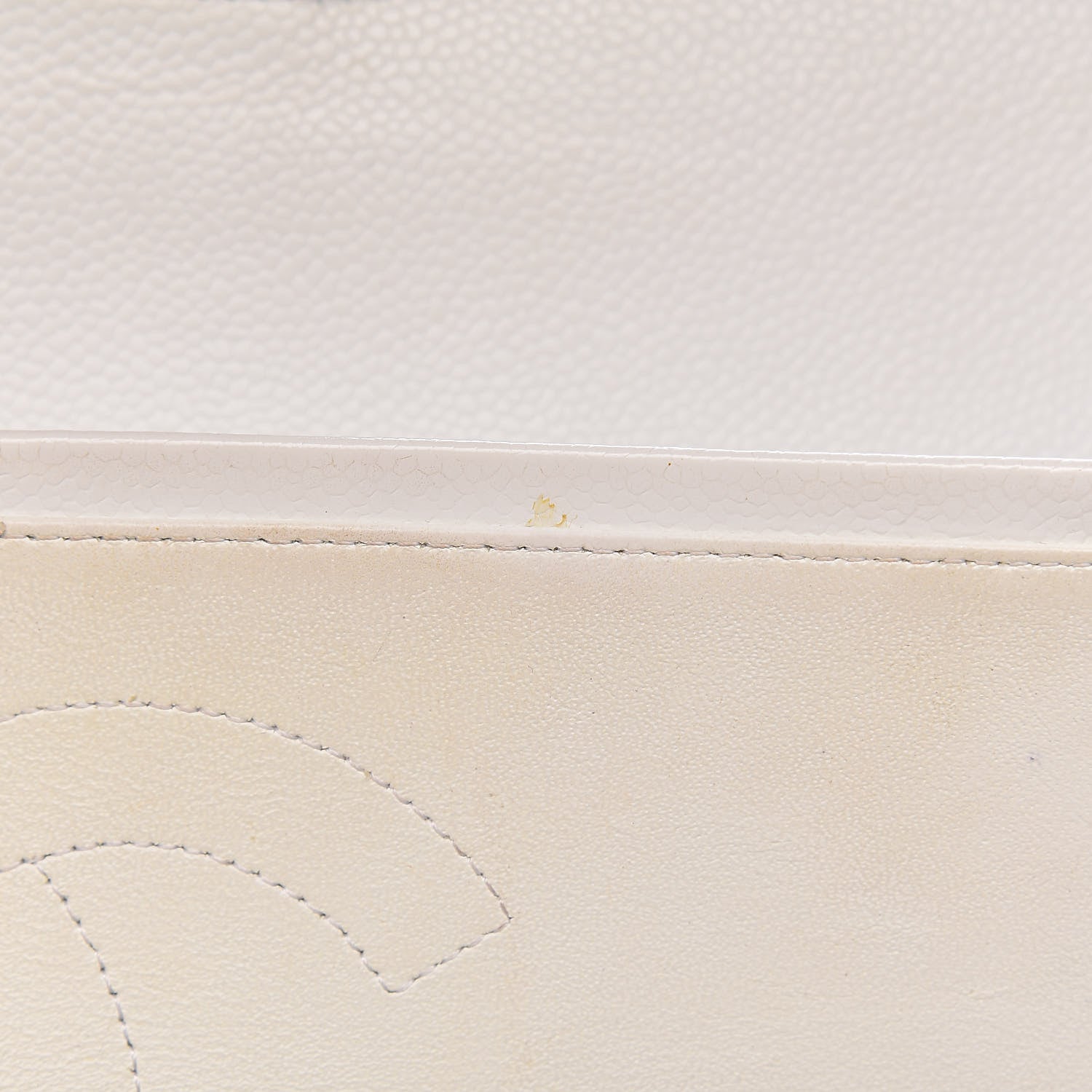 Chanel Caviar Quilted Jumbo Double Flap White 11 of 19