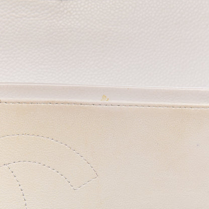 Chanel Caviar Quilted Jumbo Double Flap White 11 of 19