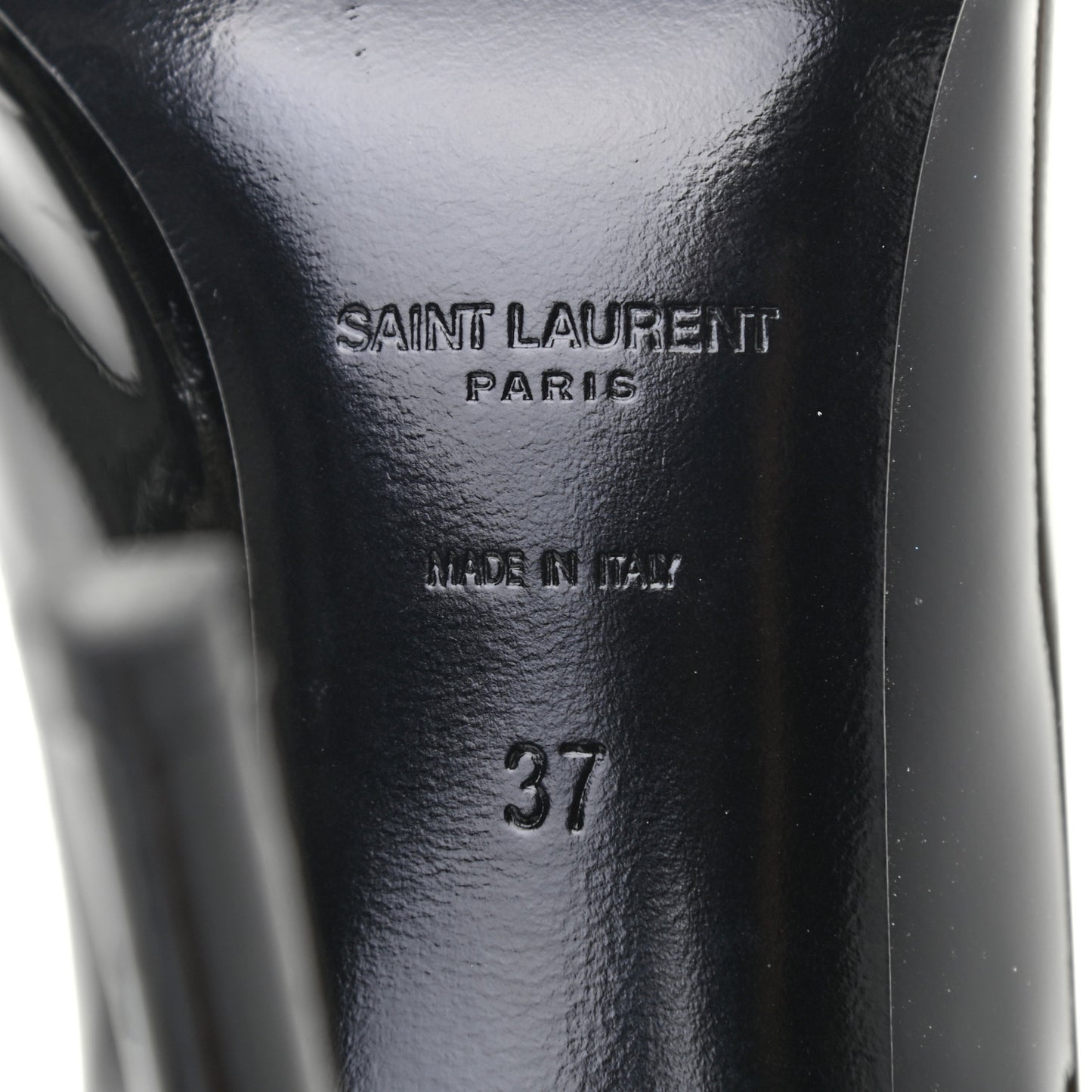 Patent Calfskin Zoe 105 Pumps 37 Black