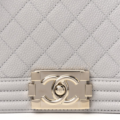 Chanel Caviar Quilted Medium Boy Flap Grey 10 of 11
