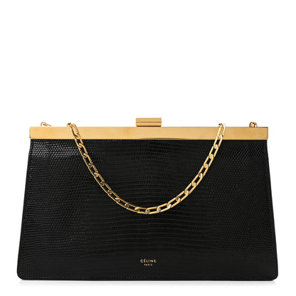 Celine Lizard Mini Clasp Clutch Bag Black 1 of 9