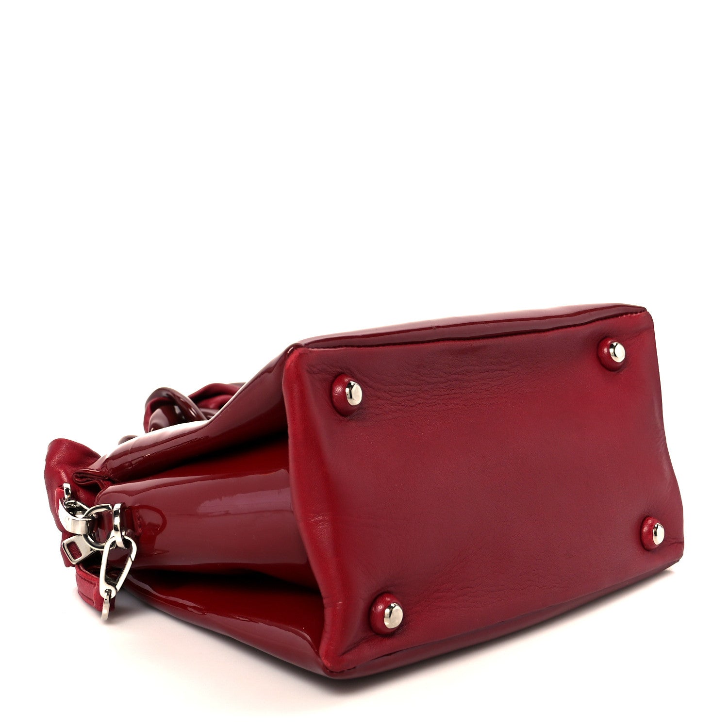 Miu Miu Vernice Nappa Shoulder Bag Cherry 4 of 10