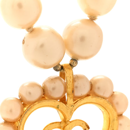Chanel Pearl CC Heart Necklace Gold White 6 of 6