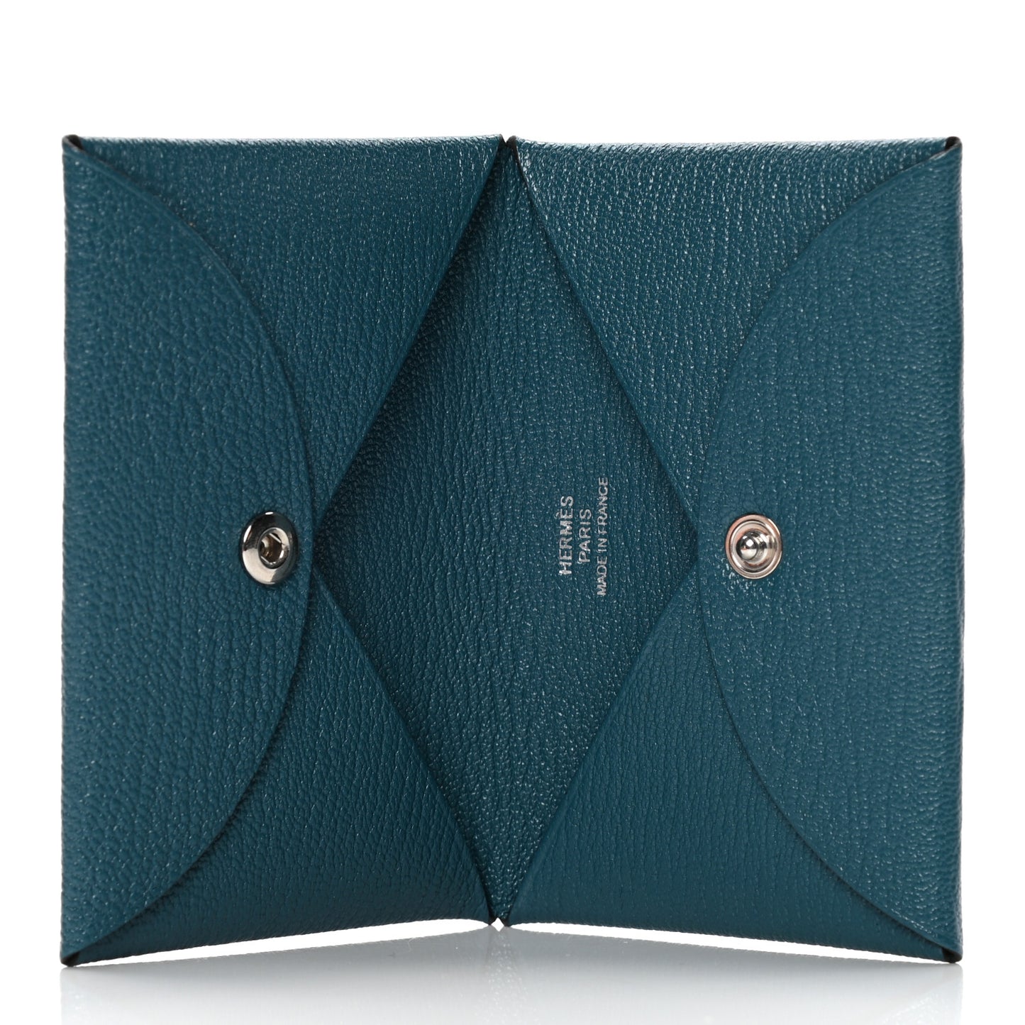 Chevre Mysore Calvi Card Case Vert Bosphore
