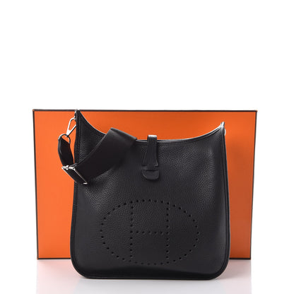 Hermes Taurillon Clemence Evelyne III PM Black 9 of 9