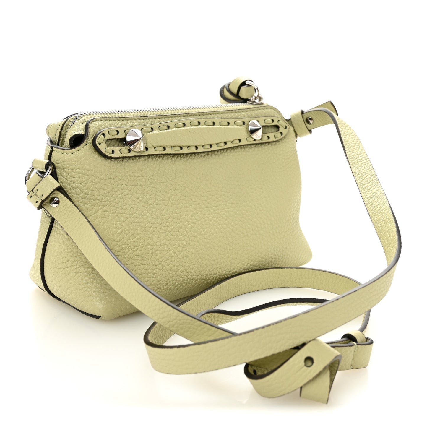 Cuoio Romano Selleria Sintetica Tape Stitch Mini By The Way Boston Bag Sage Green