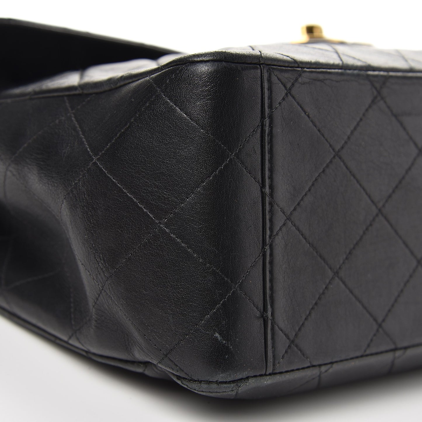 CHANEL Lambskin Quilted XL Jumbo Single Flap Black