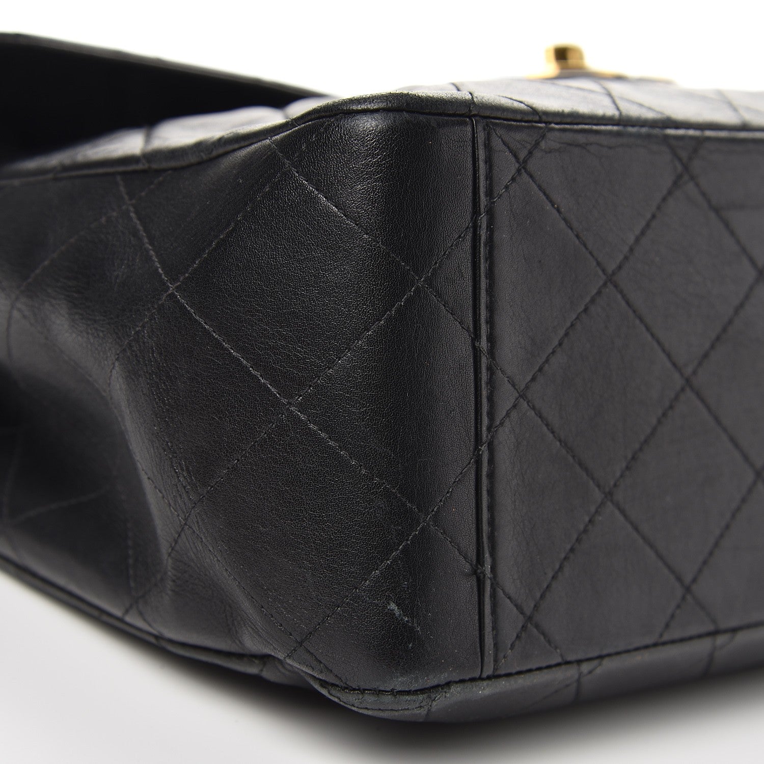 Louis Vuitton CHANEL Lambskin Quilted XL Jumbo Single Flap Black 13 of 14