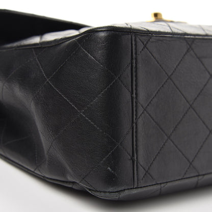 Louis Vuitton CHANEL Lambskin Quilted XL Jumbo Single Flap Black 13 of 14