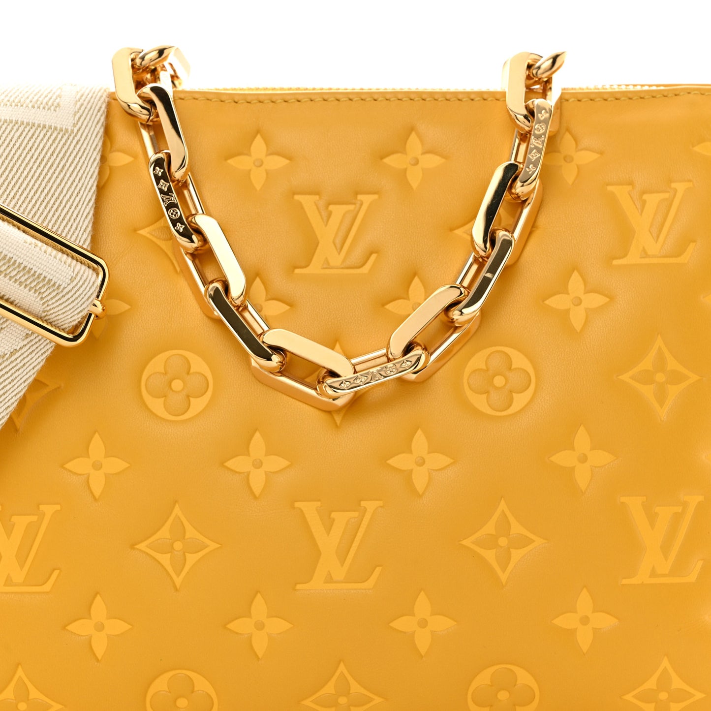 Lambskin Embossed Monogram Coussin PM Sunflower