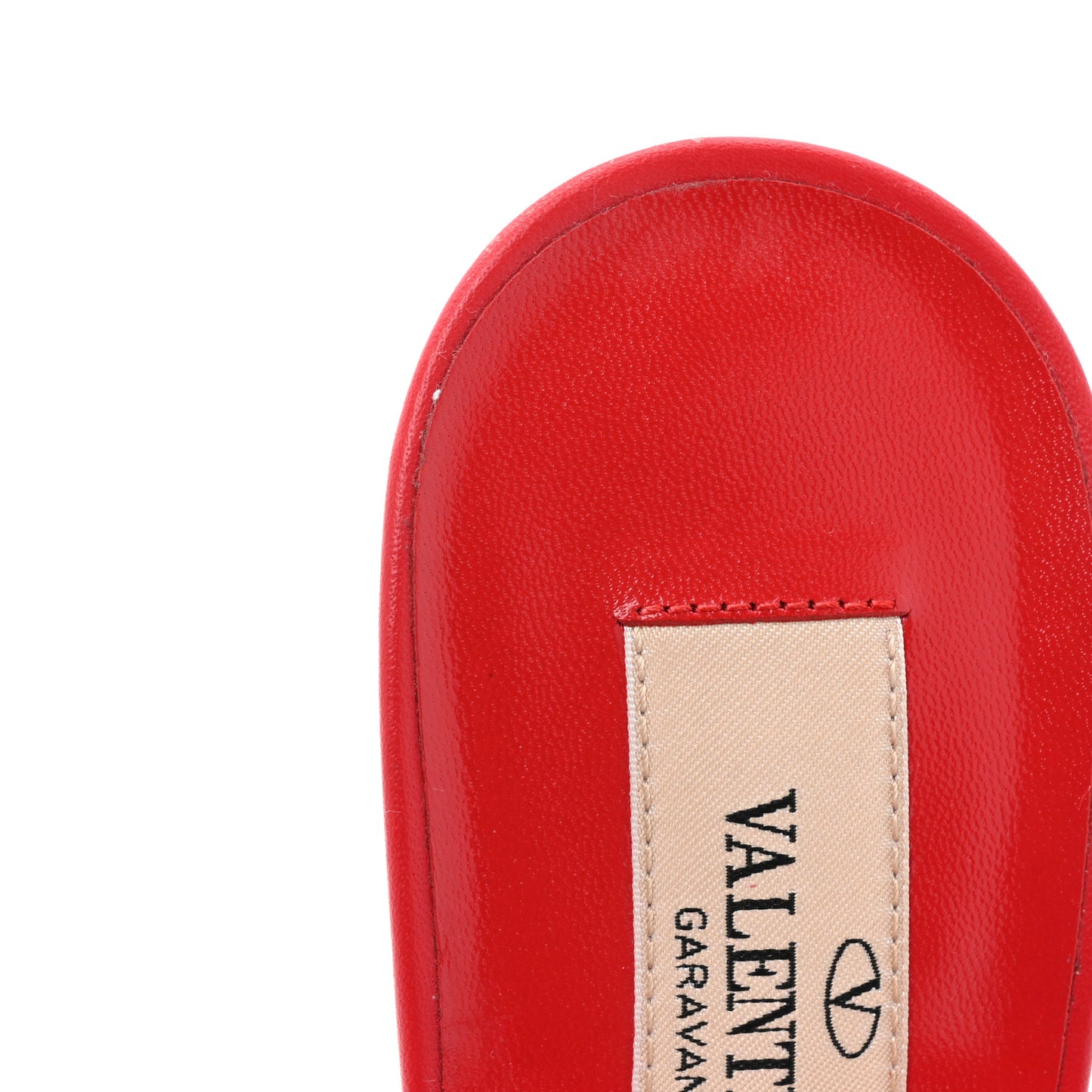 Calfskin Lacquered Monochrome Rockstud Ankle Strap 100mm Pumps 38 Rouge Pur