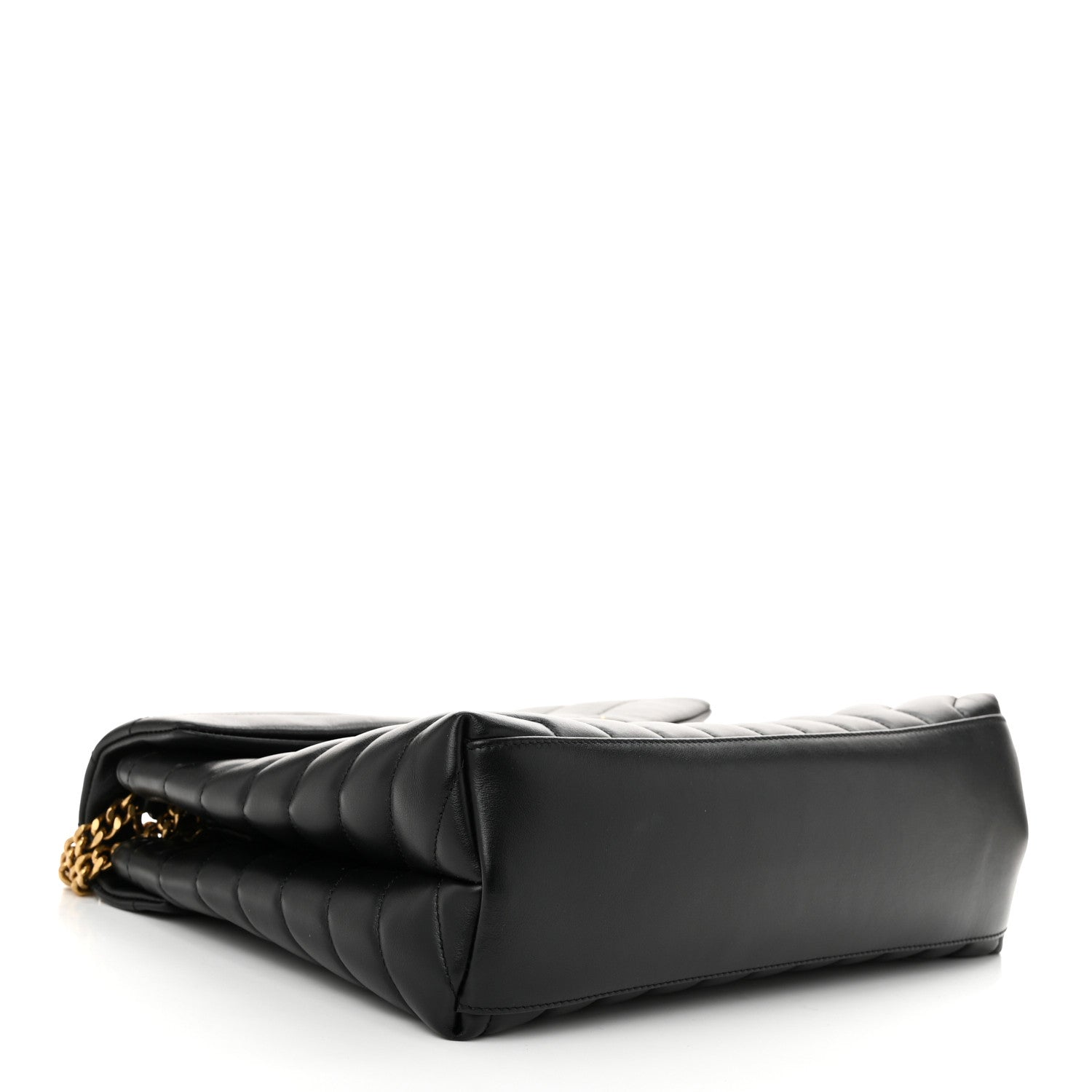 Saint Laurent Calfskin Y Quilted Monogram Medium Loulou Chain Satchel Black 4 of 10
