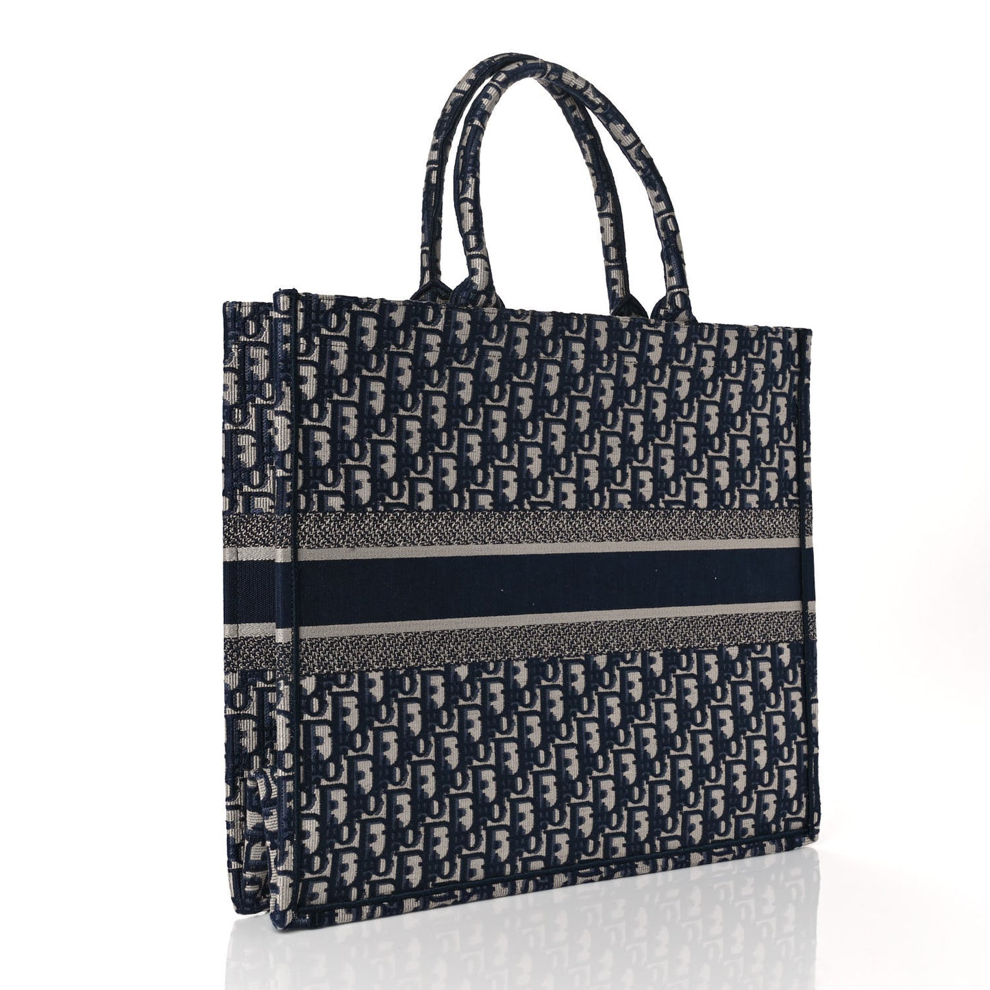 Oblique Large Book Tote Blue Multicolor