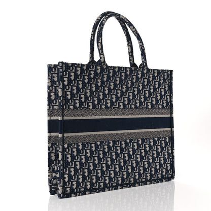 Christian Dior Oblique Large Book Tote Blue Multicolor 3 of 9