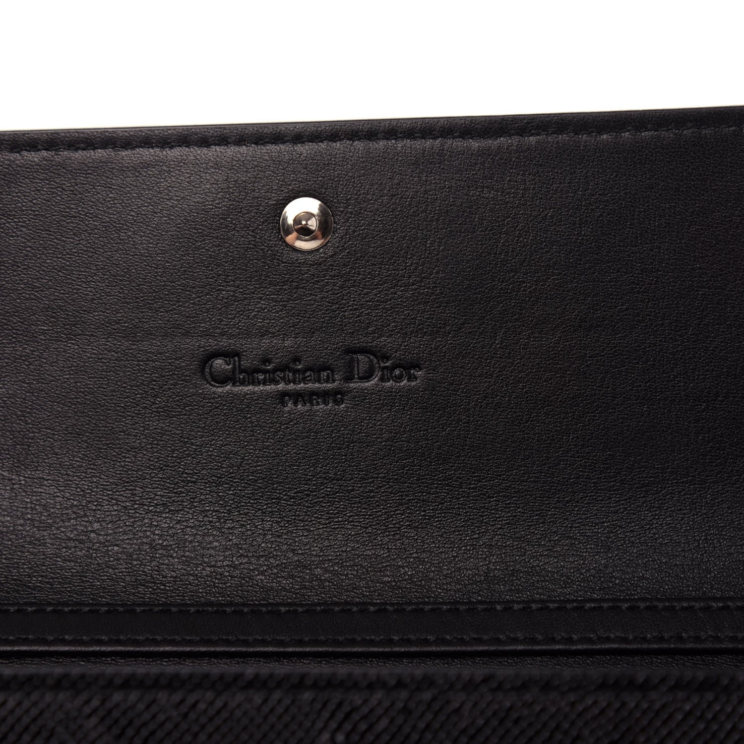 Christian Dior Grained Calfskin Mania Rendez-Vous Chain Wallet Black 6 of 9