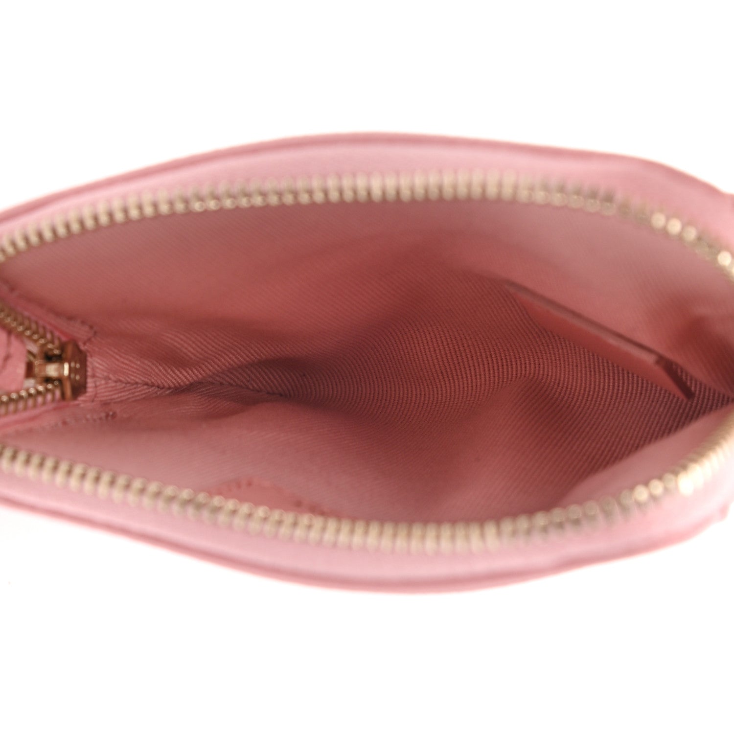 Chanel Caviar Quilted Zip Card Holder Wallet Pink 5 of 9