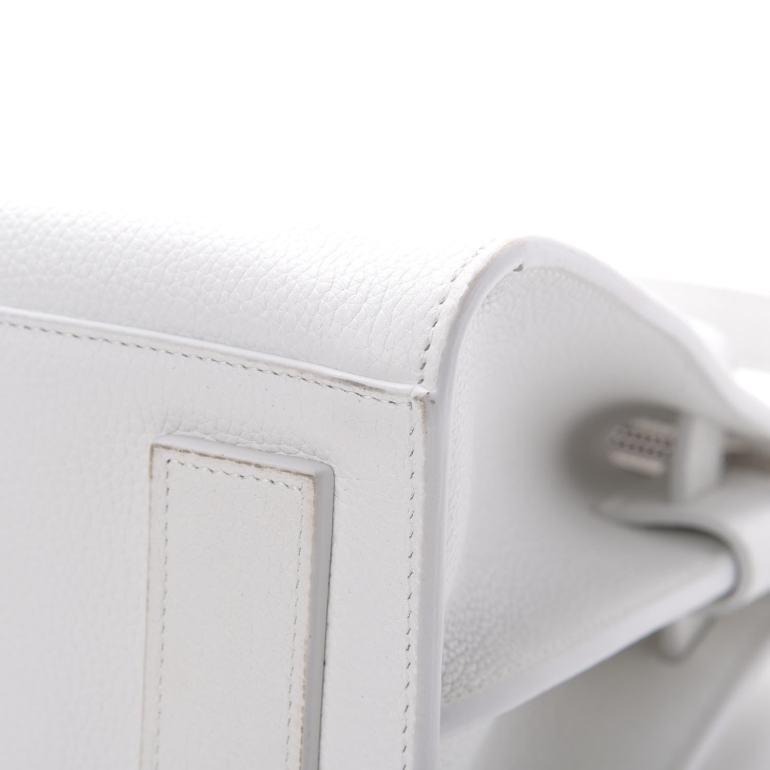 Saint Laurent Grained Calfskin Baby Supple Sac De Jour White 11 of 13