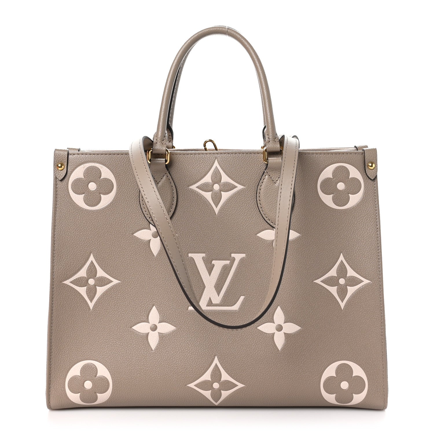 Louis Vuitton Empreinte Monogram Giant Onthego MM Tourterelle Creme 1 of 9
