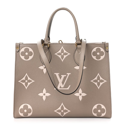 Louis Vuitton Empreinte Monogram Giant Onthego MM Tourterelle Creme 1 of 9