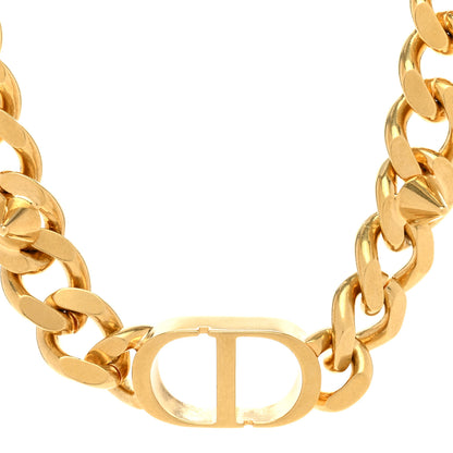 Christian Dior Metal CD Spikes Choker Necklace Gold 4 of 5