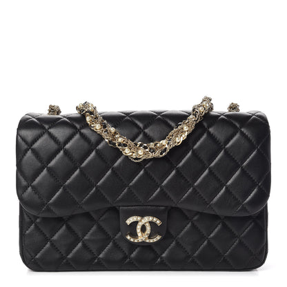 Chanel Lambskin Quilted Medium Westminster Pearl Flap Black 1 of 10