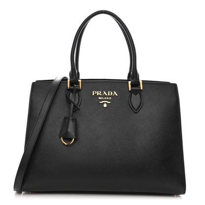 Prada Saffiano Soft Calfskin Tote Black 1 of 11