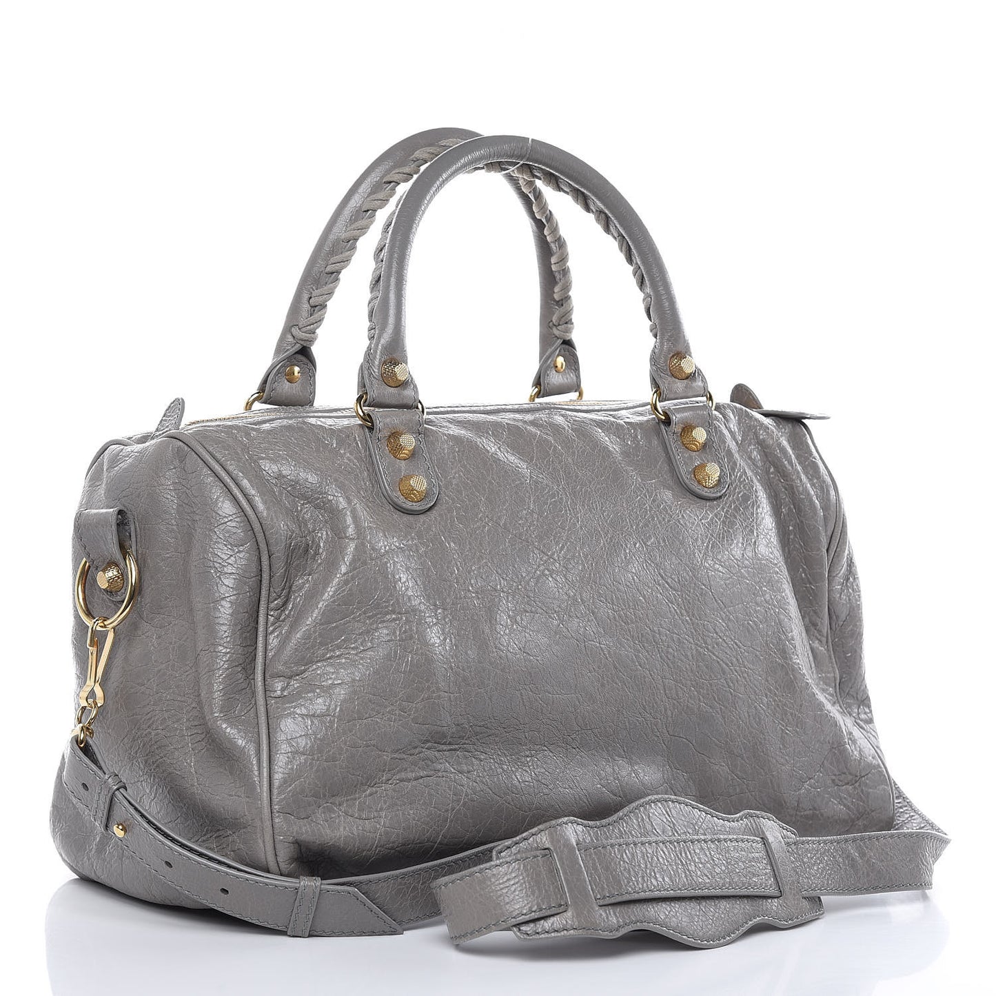 Agneau Giant 12 Gold Hardware Boston Gris Pyrite