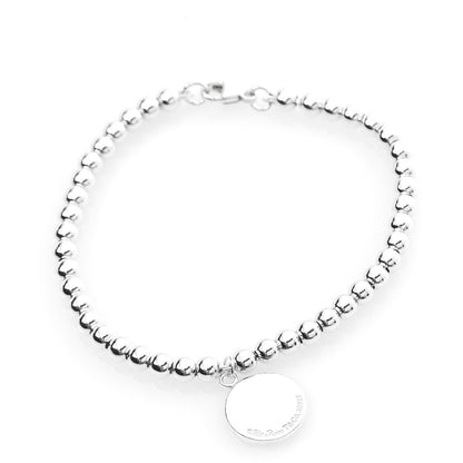 Tiffany Sterling Silver Paloma Picasso Bead Loving Heart Tag Bracelet 1 of 4