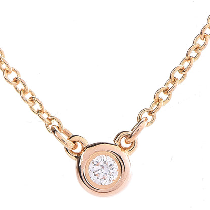 Tiffany 18K Rose Gold Diamond .05ct Elsa Peretti Diamonds by the Yard Pendant Necklace 4 of 9