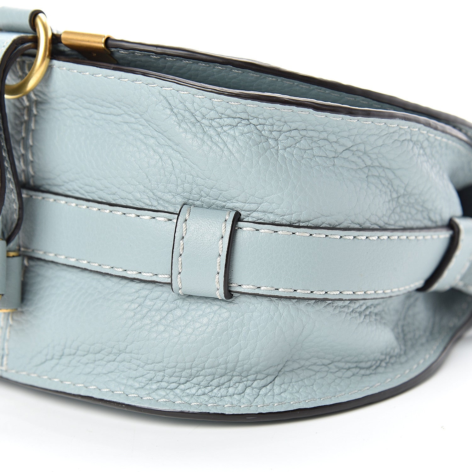 Chloe Calfskin Mini Marcie Round Crossbody Bag Faded Blue 10 of 10