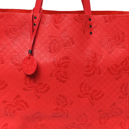 Bottega Veneta Nappa Intrecciomirage Butterfly Tote Red 8 of 12
