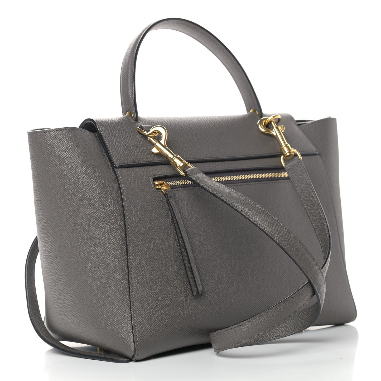 Grained Calfskin Mini Belt Bag Grey