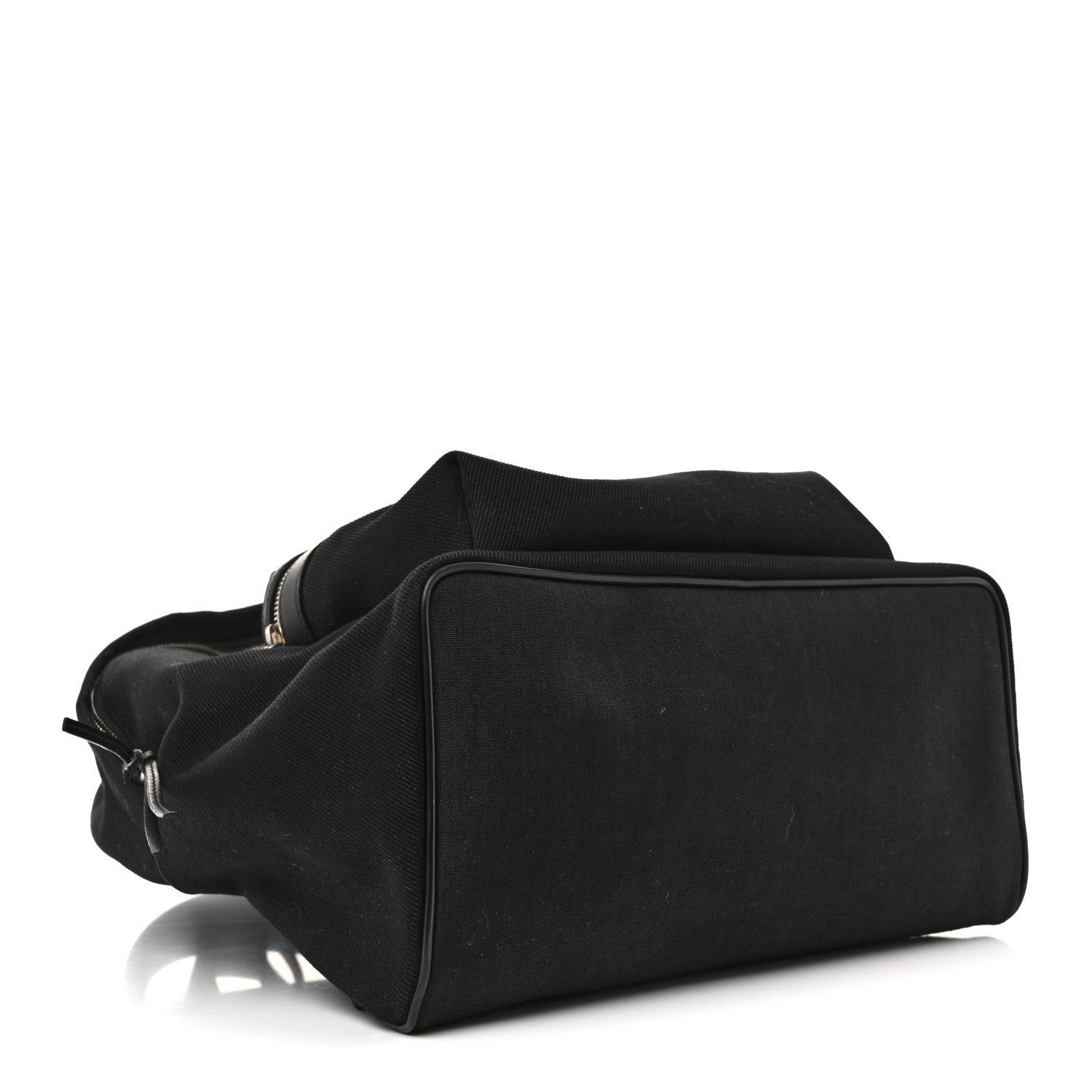 Saint Laurent Canvas Signature Embroidered City Backpack Black 4 of 11