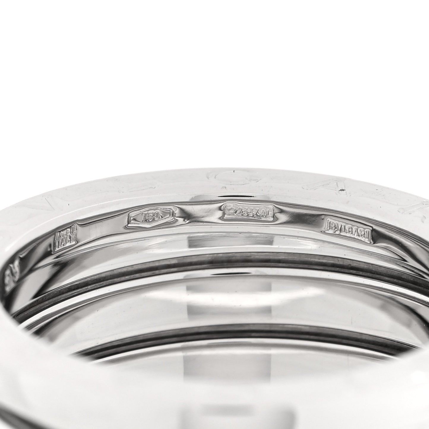 18K White Gold B.Zero1 Three-Band Ring 53 6.5