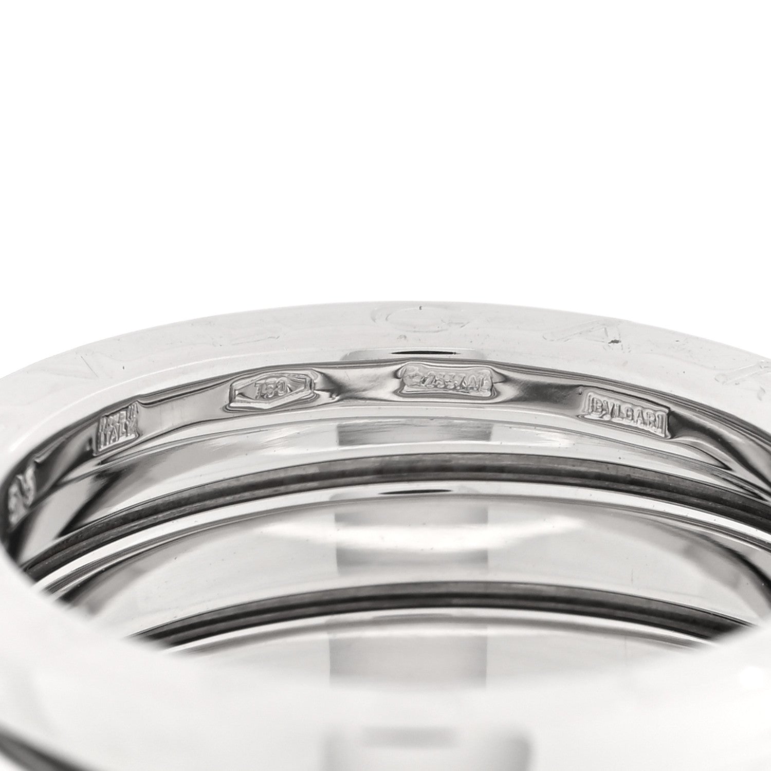 Bulgari 18K White Gold B.Zero1 Three-Band Ring 53 6.5 4 of 5