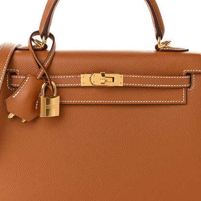 Hermes Epsom Kelly Sellier 25 Gold 8 of 11