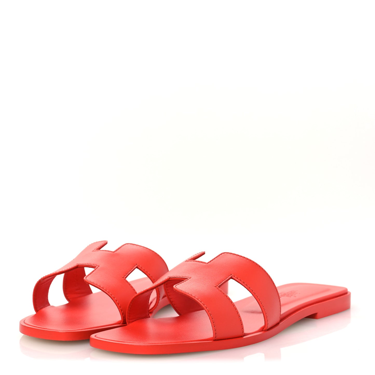 Box Calfskin Oran Sandals 37.5  Rose Vermillon