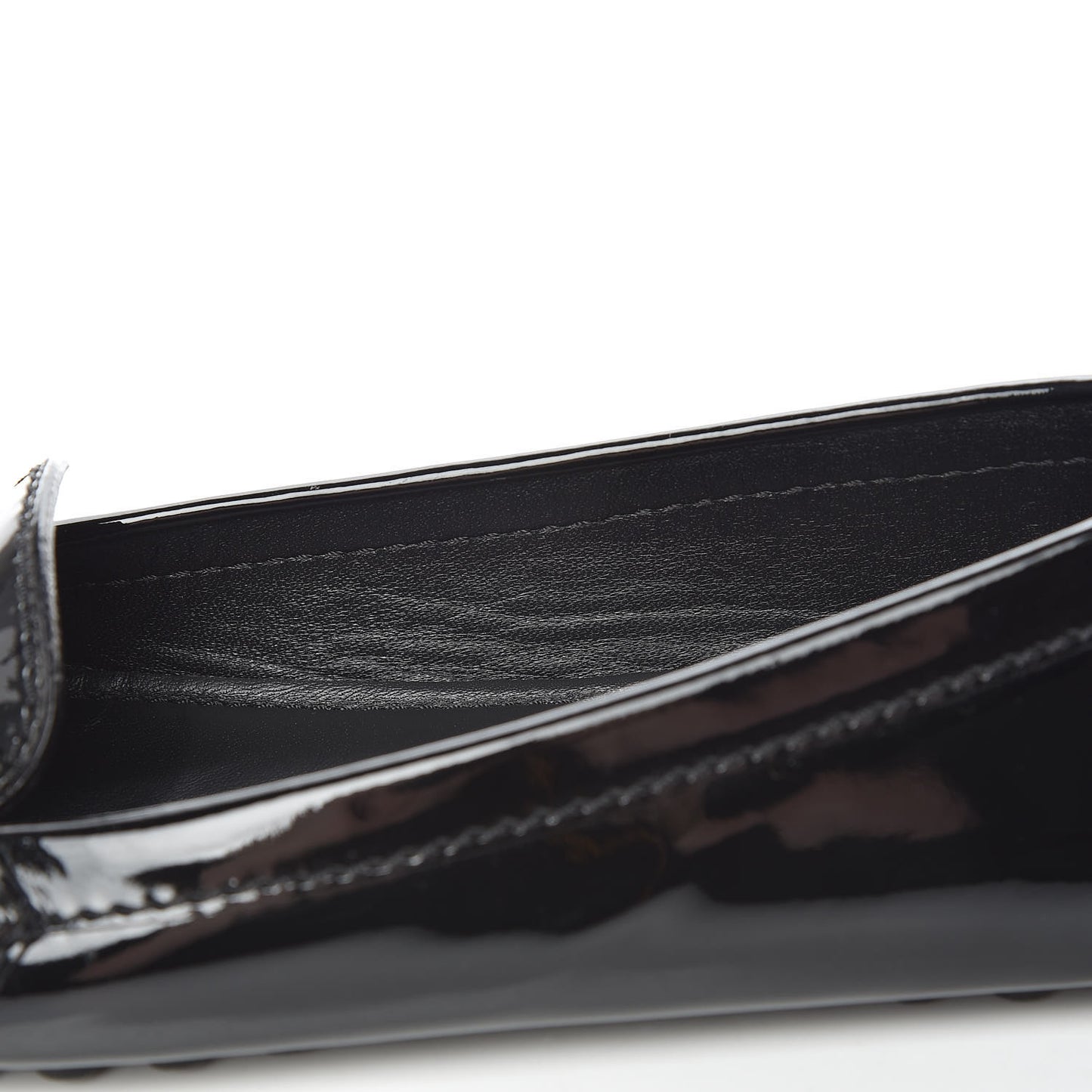 Patent Calfskin Oxford Loafers 36 Black