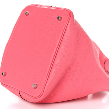 Hermes Taurillon Clemence Picotin Lock 22 MM Rose Azalee 8 of 14