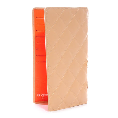 Chanel Calfskin Quilted Cambon Quilted Yen Wallet Beige 3 of 8