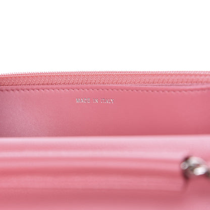Chanel Caviar Chevron Quilted Wallet On Chain WOC Pink 6 of 12