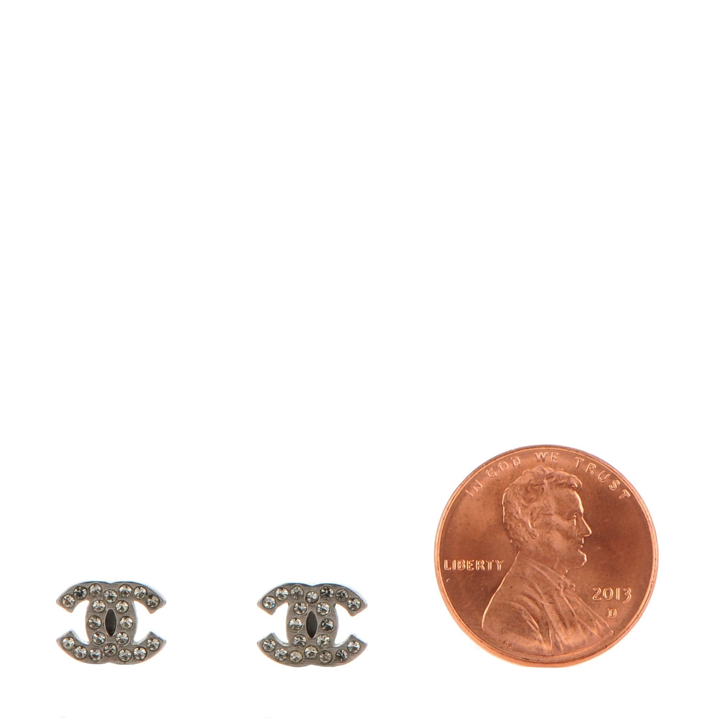 Ruthenium Crystal Mini Timeless CC Earrings