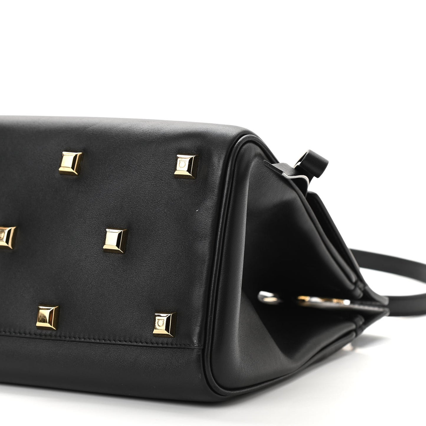 Calfskin Medium Studio Bag Black