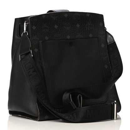 MCM Visetos Open Top Tote Crossbody Black 2 of 4