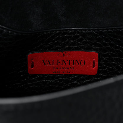 Valentino Garavani Pebbled Calfskin Mini Rockstud Crossbody Bag Black 6 of 14