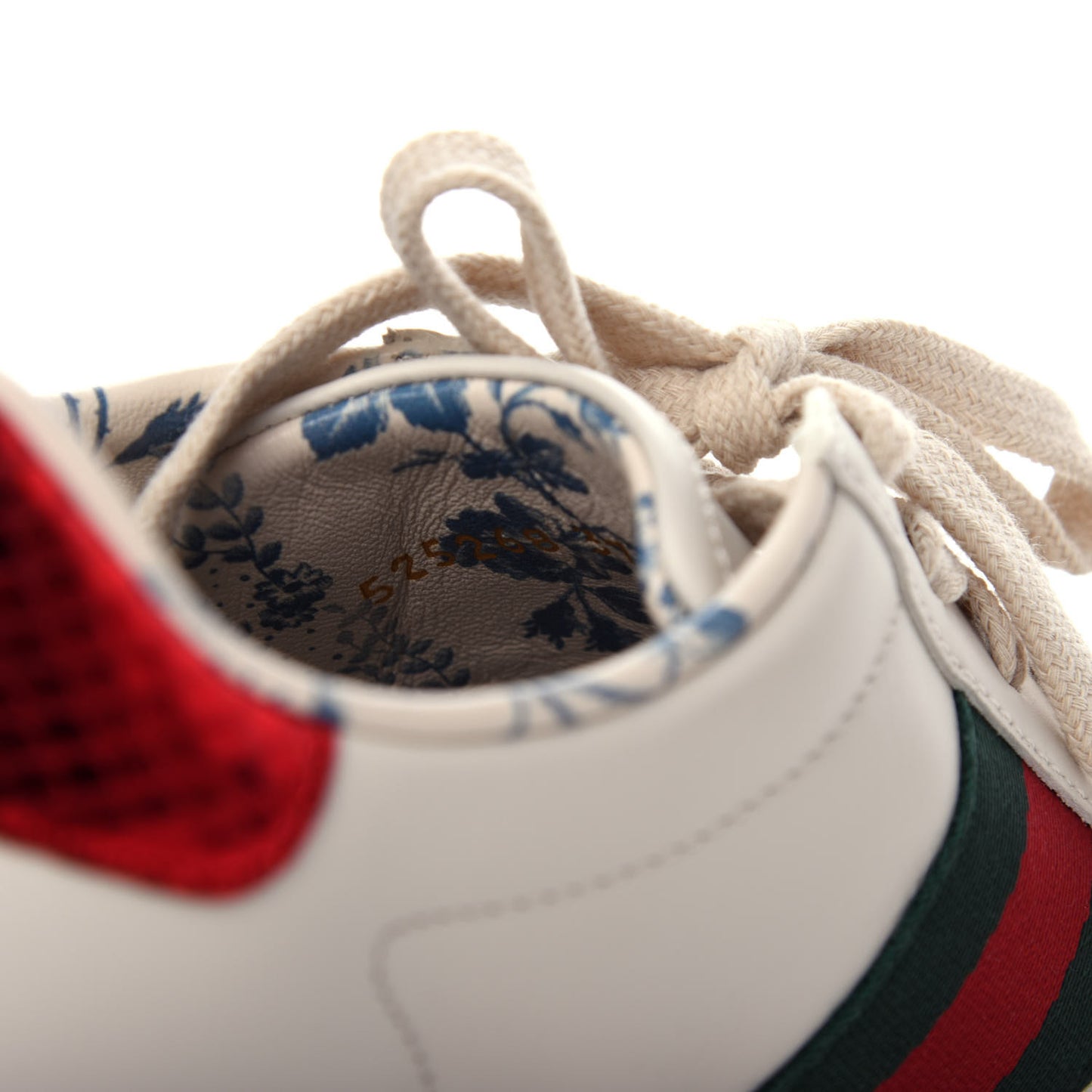 X SEGA Calfskin Ayers Web Guccy Womens Ace Sneakers 37 White