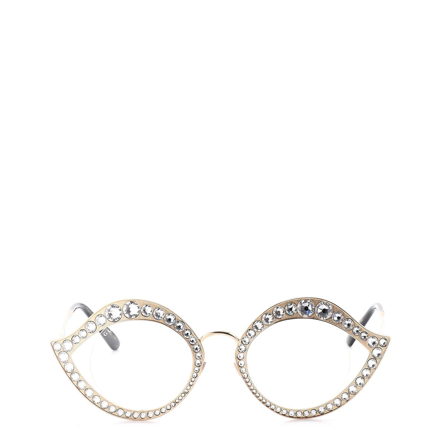 Metal Crystal Cat Eye Sunglasses GG0046S Gold