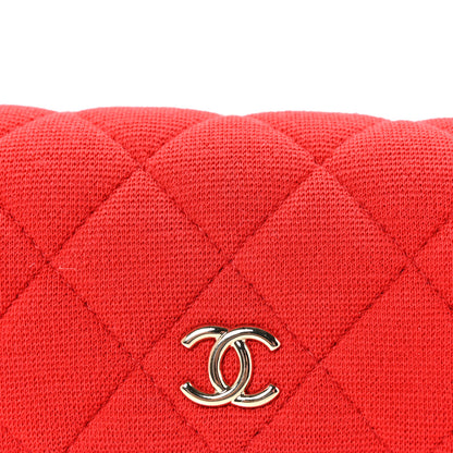 Chanel Jersey Quilted Micro Mini Flap Red 8 of 10